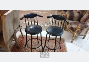دوعدد صندلی پایه بلند کانتری