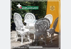 صندلی و میز باغی پلیمری طاووسی 4 نفره