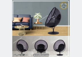 صندلی ریلکسی شیشه ای راک مدل گلزار