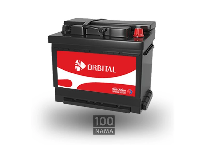 باتری 50 آمپر اوربیتال وان قرمز سپاهان باتری aspect-image