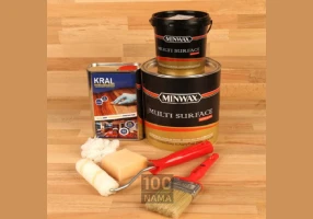 لاک پایه آب مین وکس و روغن چوب کرال
