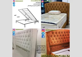 تخت خواب و باکس تشک - تختخواب جک دار فلزی