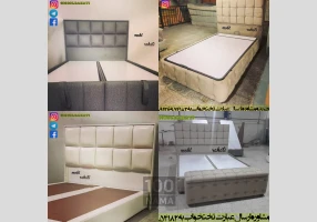 تخت خواب و باکس تشک - تختخواب جک دار فلزی