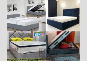تخت خواب و باکس تشک - تختخواب جک دار فلزی