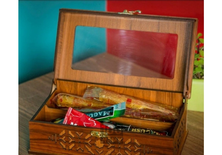 جعبه چوبی تزئینی آجیل و خشکبار