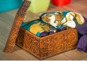 جعبه چوبی تزئینی آجیل و خشکبار