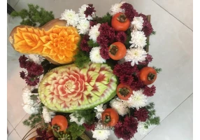 حکاکی هندوانه و کدو شب یلدا