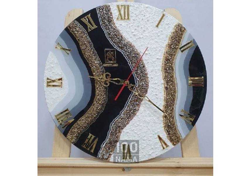 ساعت دیواری رزینی سیـاسیـاهی