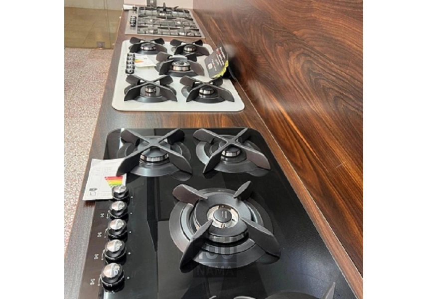 اجاق گاز رومیزی صفحه ای استیل شیشه ای