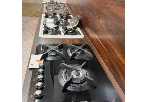 اجاق گاز رومیزی صفحه ای استیل شیشه ای