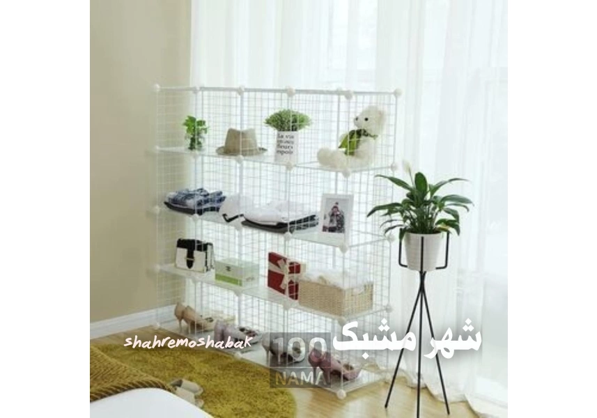 تولید قفسه مشبک سیمی پخش قفسه کتاب فلزی توری