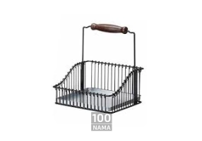 استند دیواری دو گلدان سفید همراه سبد HULTARP