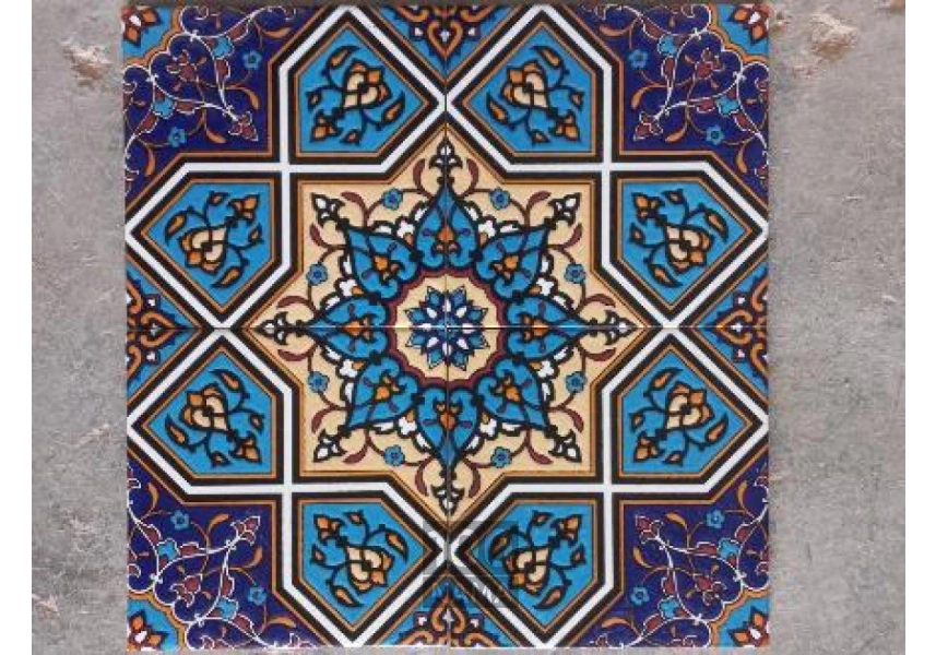 ساخت کاشی سنتی و هفت رنگ (مسجدی) گنبد گلدسته