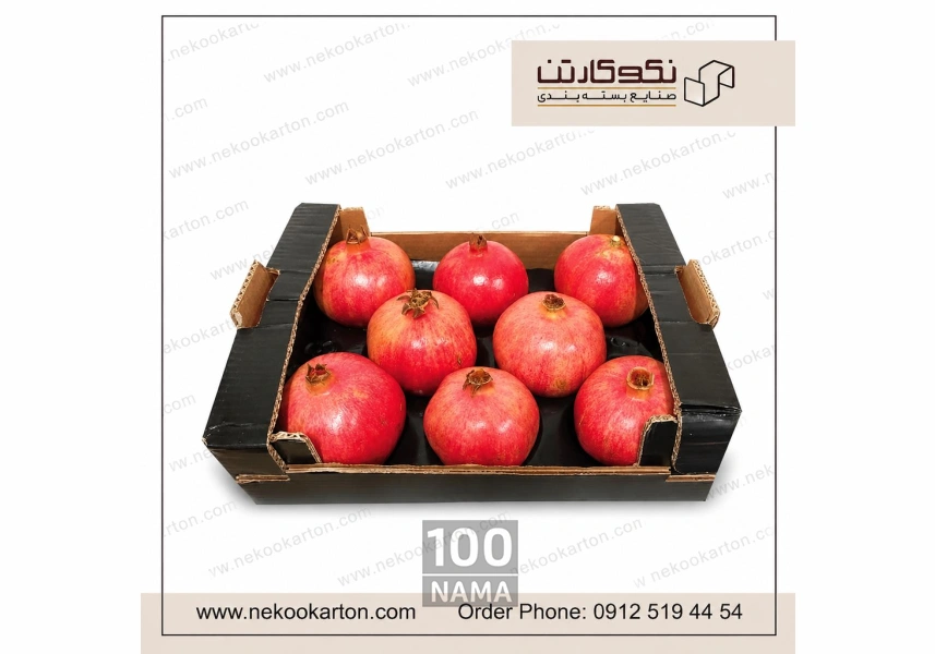 تولید کارتن انار صادراتی ، لیبل انار