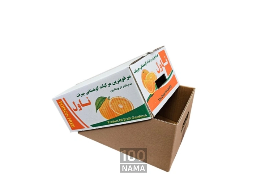 کارتن پرتقال صادراتی با لیبل پرتقال