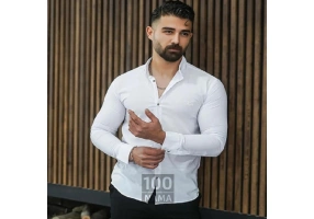 پیراهن مردانه سفید مدل  vq