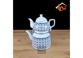 کتری قوری گلدار لعابی